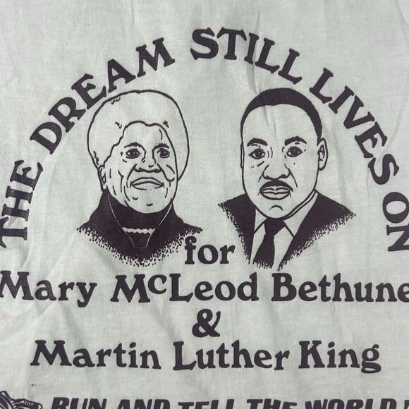 Vtg Martin Luther King 'The Dream Still Lives On' Single Stitch Shirt Large 90s - Picture 7 of 10